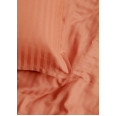 луксозно спално бельо райе оранжево калъфки