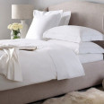 луксозно спално бельо памучен сатен бяло