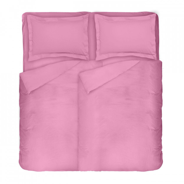 луксозно спално бельо наситено розово сатен