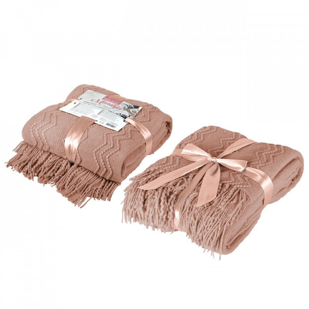 плетено одеяло акрил мерилин розово