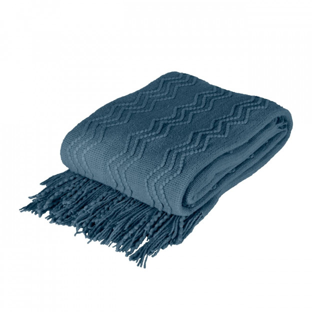 плетено одеяло акрил мерилин синьо