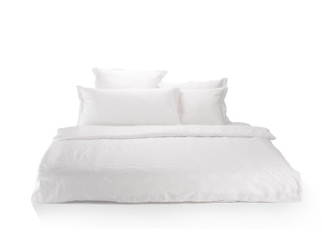 Спален комплект памучен сатен Snow - бял