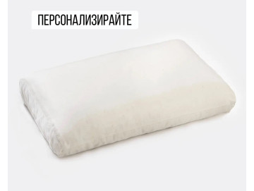 Вълнена възглавница със заоблени ъгли 100% органичен памук, органична вълна
