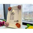 рамка за снимки с лилави рози