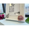 рамка за снимка с епоксидна смола лилави рози и мъх