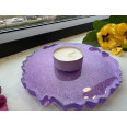 ръчно изработена подложка за чаша от епоксидна смола лилава