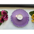 ръчно изработена подложка за свещ от епоксидна смола лилава