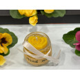 декоративна свещ от пчелен восък и брокат корона