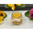 декоративна свещ от пчелен восък и брокат маргаритка