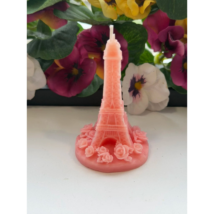 Ароматна свещ от соев и пчелен восък Айфеловата кула М477