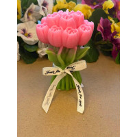 Ароматна свещ от соев и пчелен восък Букет Рози М647