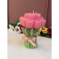 Ароматна свещ от соев и пчелен восък Букет Рози М647