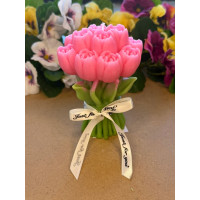 Ароматна свещ от соев и пчелен восък Букет Рози М647