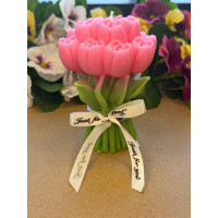 Ароматна свещ от соев и пчелен восък Букет Рози М647