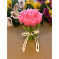 Ароматна свещ от соев и пчелен восък Букет Рози М647