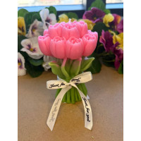 Ароматна свещ от соев и пчелен восък Букет Рози М647