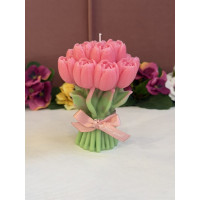 Ароматна свещ от соев и пчелен восък Букет Рози М647