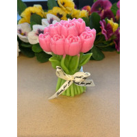 Ароматна свещ от соев и пчелен восък Букет Рози М647