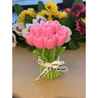 Ароматна свещ от соев и пчелен восък Букет Рози М647