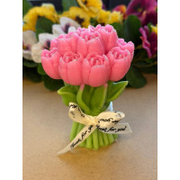 Ароматна свещ от соев и пчелен восък Букет Рози М647