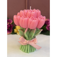 Ароматна свещ от соев и пчелен восък Букет Рози М647