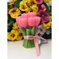 Ароматна свещ от соев и пчелен восък Букет Рози М719