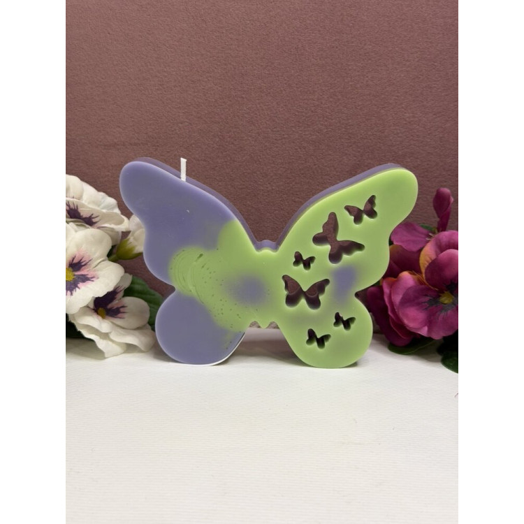 Ароматна свещ от соев и пчелен восък Голяма Пеперуда М659