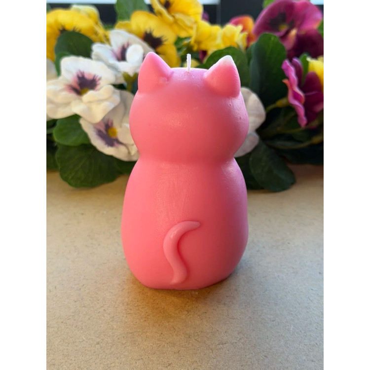 Ароматна свещ от соев и пчелен восък Коте М718