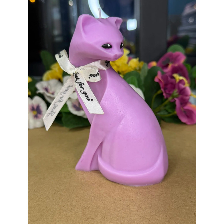 Ароматна свещ от соев и пчелен восък Котка М463