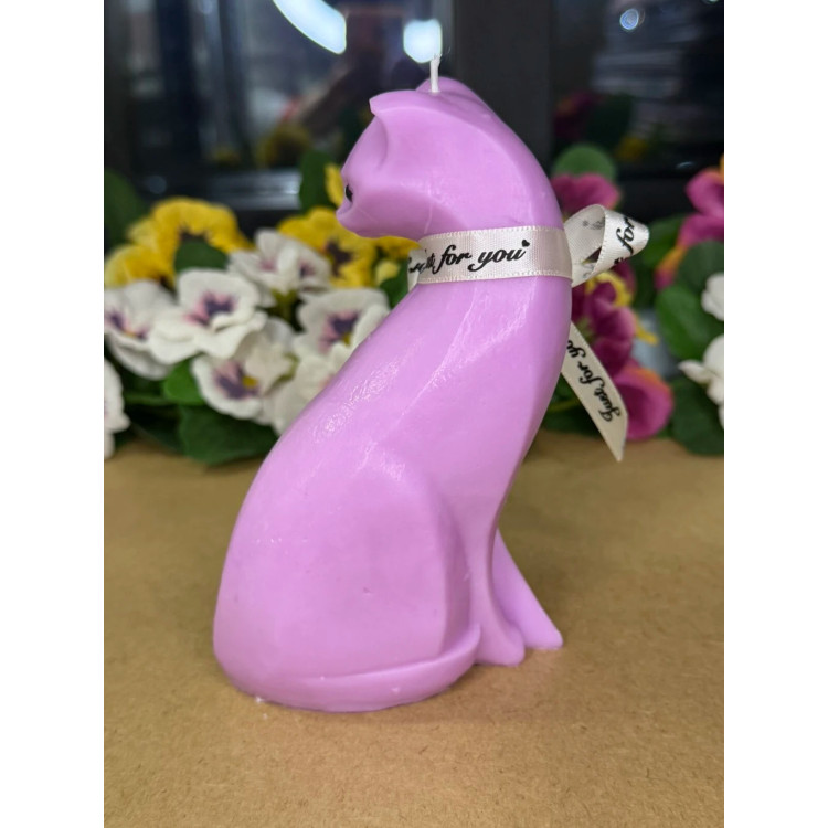 Ароматна свещ от соев и пчелен восък Котка М463