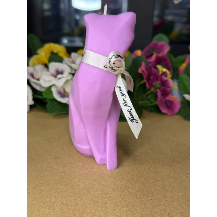 Ароматна свещ от соев и пчелен восък Котка М463