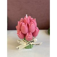 Ароматна свещ от соев и пчелен восък Лалета М447