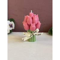 Ароматна свещ от соев и пчелен восък Лалета М447