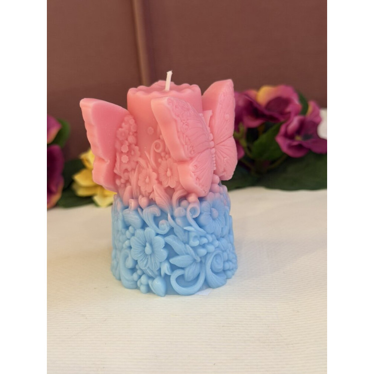 Ароматна свещ от соев и пчелен восък Пеперуди М650