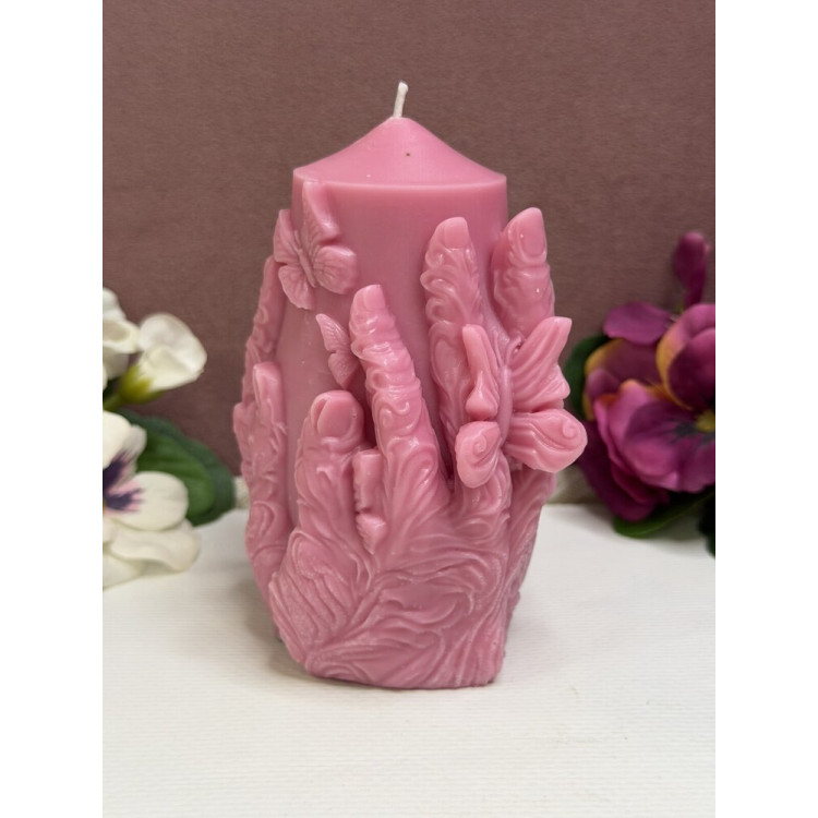 Ароматна свещ от соев и пчелен восък Пеперуди М658