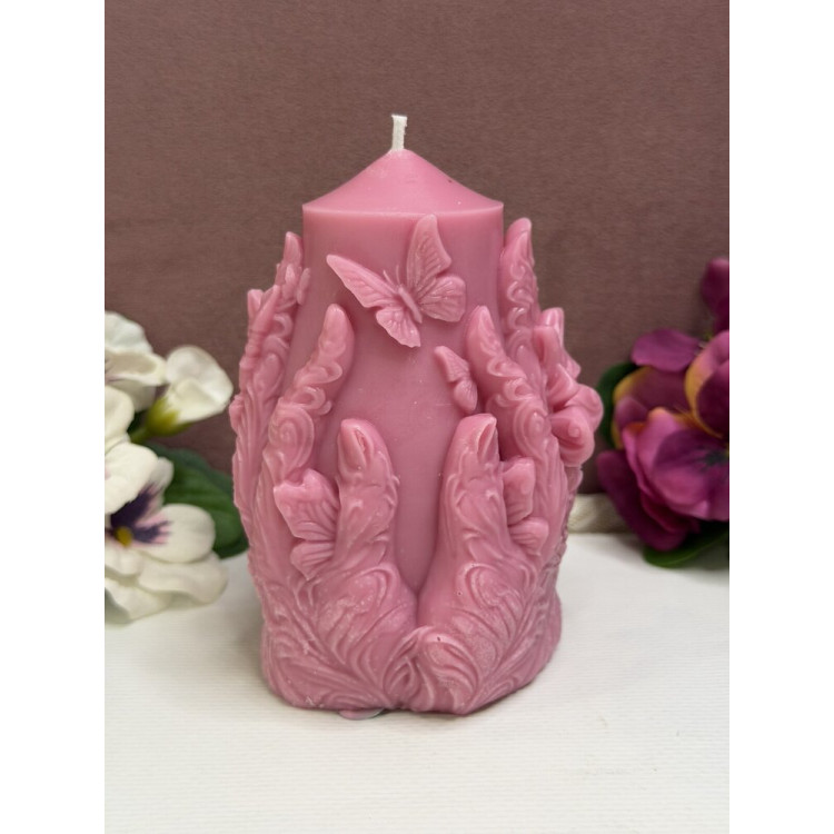 Ароматна свещ от соев и пчелен восък Пеперуди М658