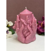 Ароматна свещ от соев и пчелен восък Пеперуди М658