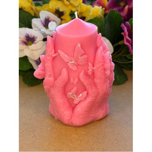 Ароматна свещ от соев и пчелен восък Пеперуди М658