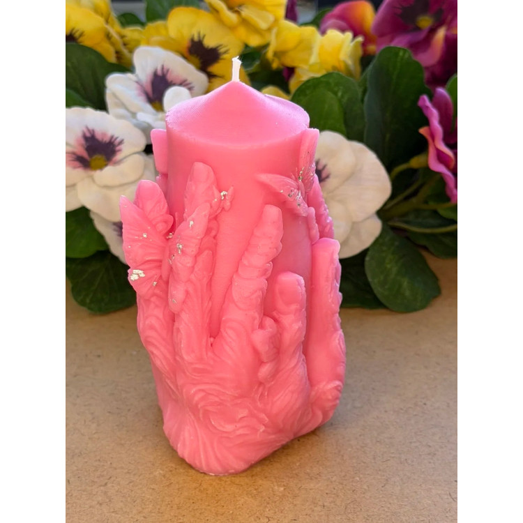 Ароматна свещ от соев и пчелен восък Пеперуди М658