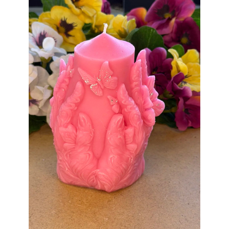 Ароматна свещ от соев и пчелен восък Пеперуди М658