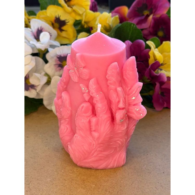 Ароматна свещ от соев и пчелен восък Пеперуди М658