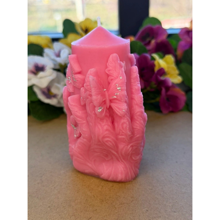 Ароматна свещ от соев и пчелен восък Пеперуди М658