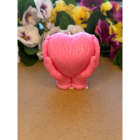 Ароматна свещ от соев и пчелен восък Ръце със сърце М713