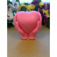 Ароматна свещ от соев и пчелен восък Ръце със сърце М713