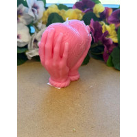 Ароматна свещ от соев и пчелен восък Ръце със сърце М713