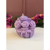 Ароматна свещ от соев и пчелен восък Рози М649