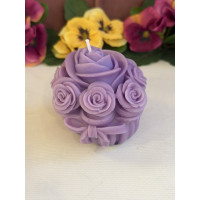 Ароматна свещ от соев и пчелен восък Рози М649