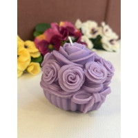 Ароматна свещ от соев и пчелен восък Рози М649