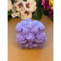 Ароматна свещ от соев и пчелен восък Рози М710