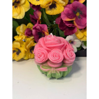 Ароматна свещ от соев и пчелен восък Рози М720